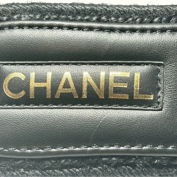 NEW CHANEL 23C CC LOGO MULE SANDALS BLACK LAMBSKIN SZ 38 - Picture 14 of 16